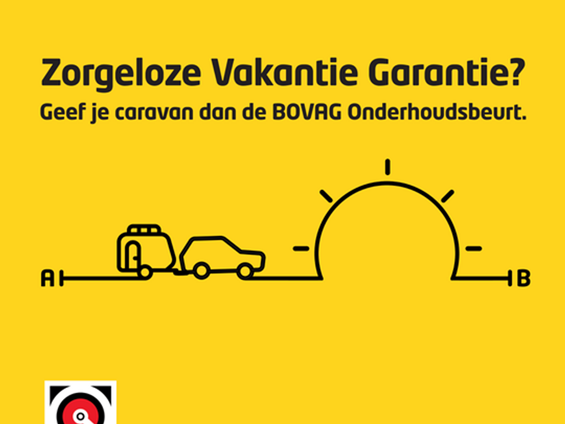 Zorgeloze vakantie garantie poster 